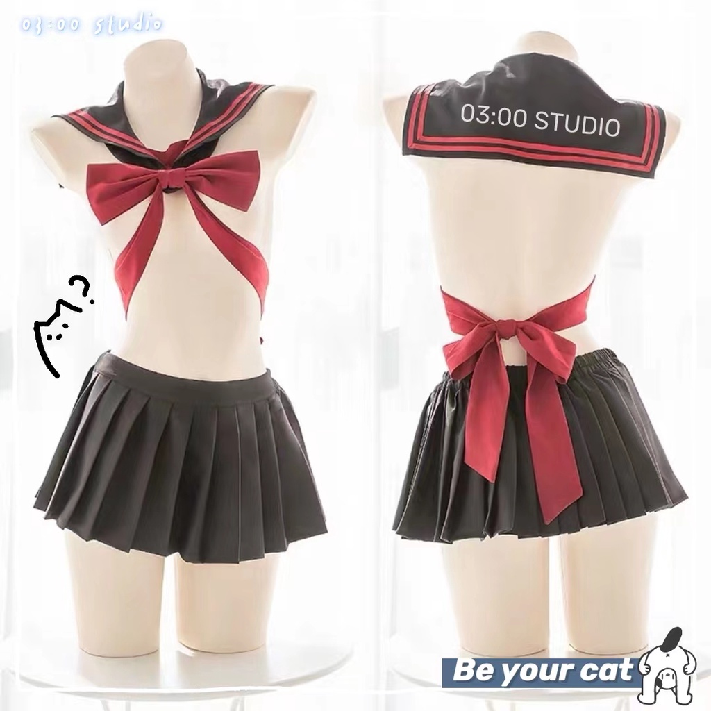（Giao hàng bảo mật）🥐Đồ Ngủ Sexy🥐2 dây cosplay đồng phục nữ sinh Nhật Bản--student