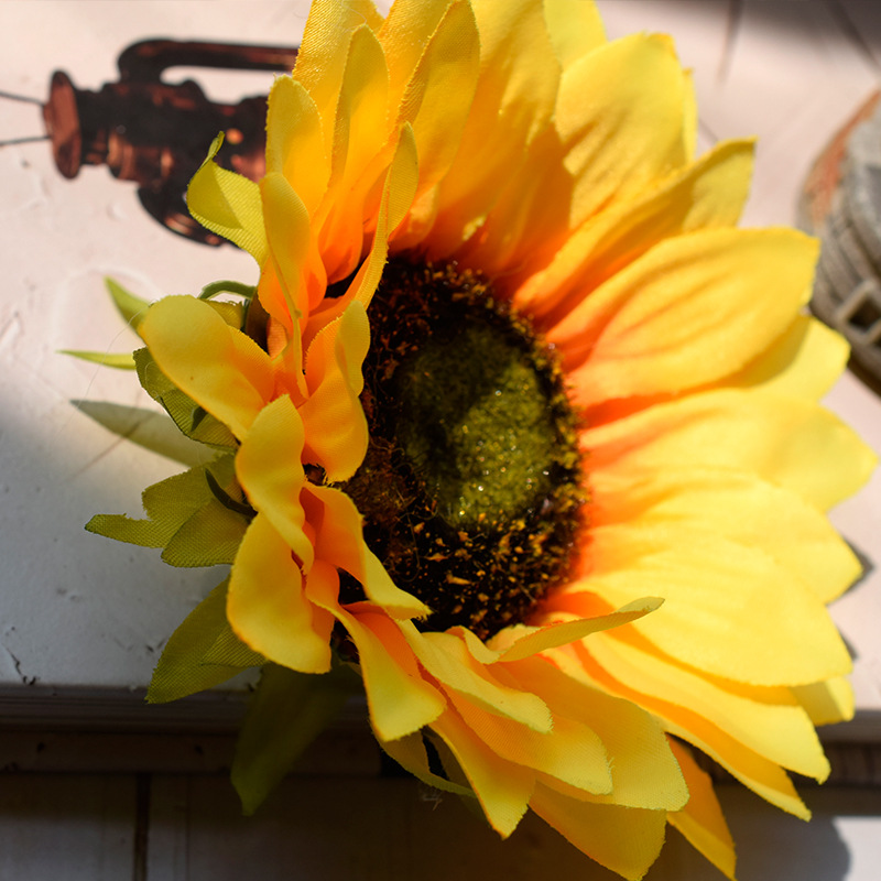 Hoa Hướng Dương Giả Bằng Lụa Dùng Trang Trí Nhà Cửa
