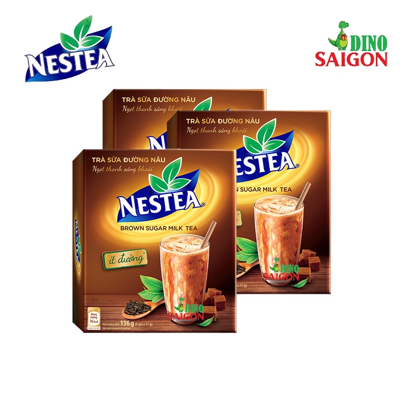 Combo 3 Hộp Trà sữa đường nâu Nestea
