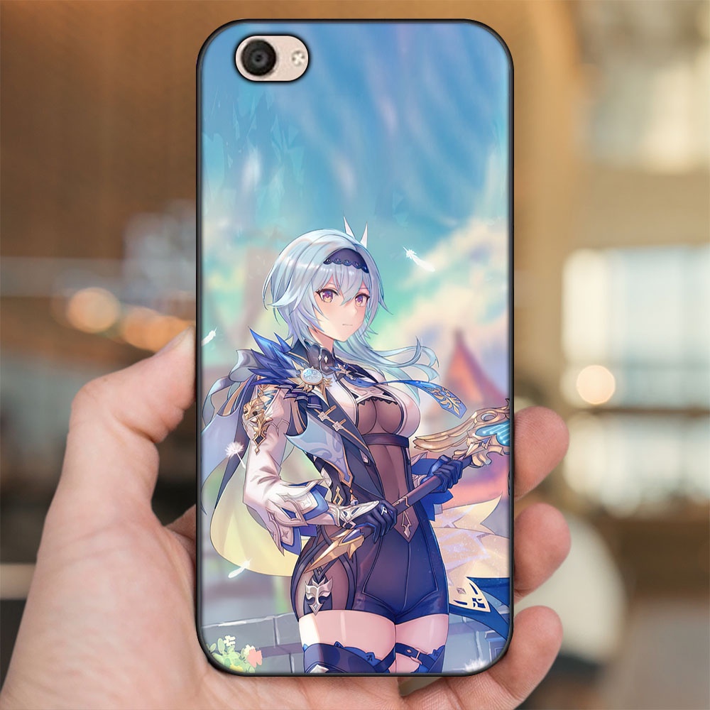 Ốp lưng Vivo V5, V5 Plus viền đen in hình Eula Genshin Impact