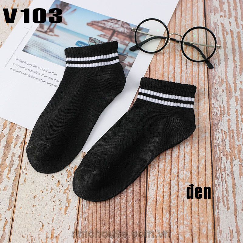 Tất nữ, vớ nữ cổ dài sọc ngang cổ - nhiều màu - V103