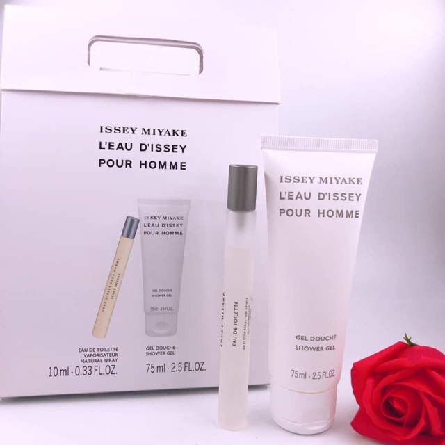 Set Nước Hoa và dưỡng thể issey Miyake L’eau D’issey Pour Femme mini 10ml