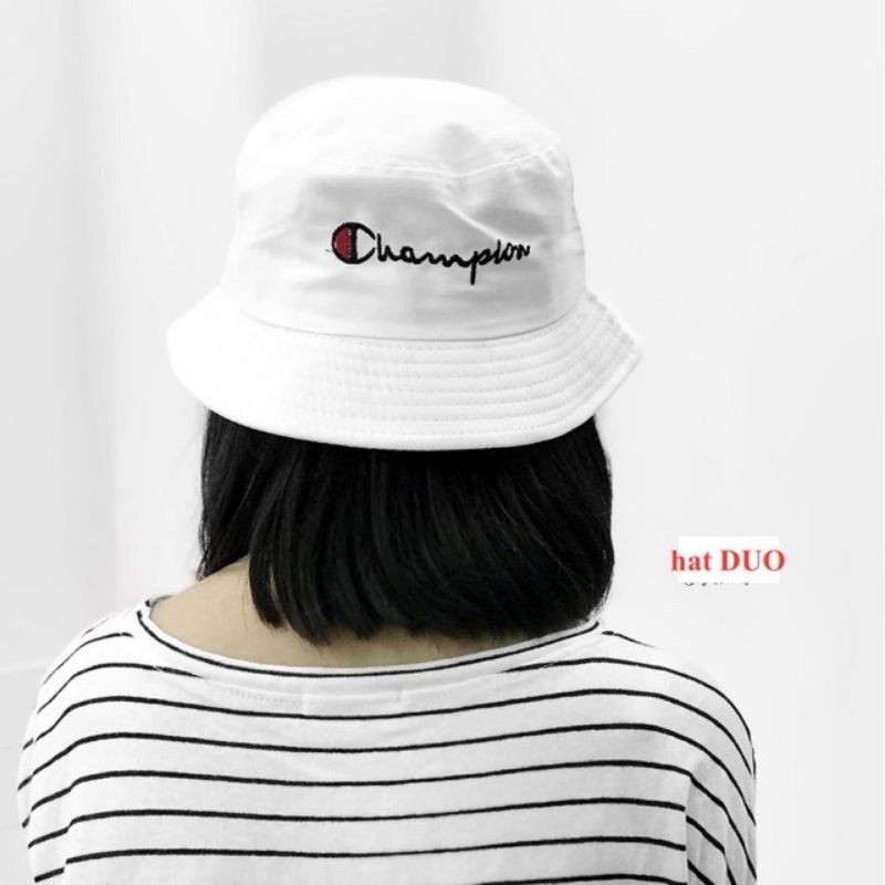 Mũ bucket/ nón tai bèo cụp thêu chapio thời gian