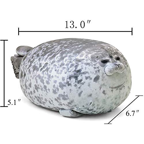 RUNYA Blob Seal Pillow Cute Chubby Seal Plush Toy Cotton Stuffed Animals