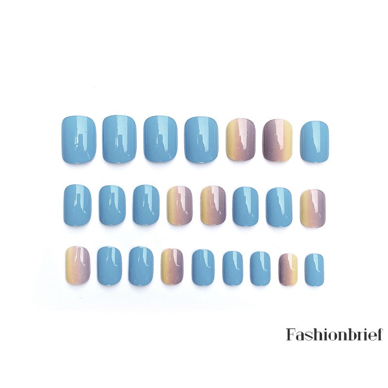 Set móng tay giả màu gradient thời trang cho nữ