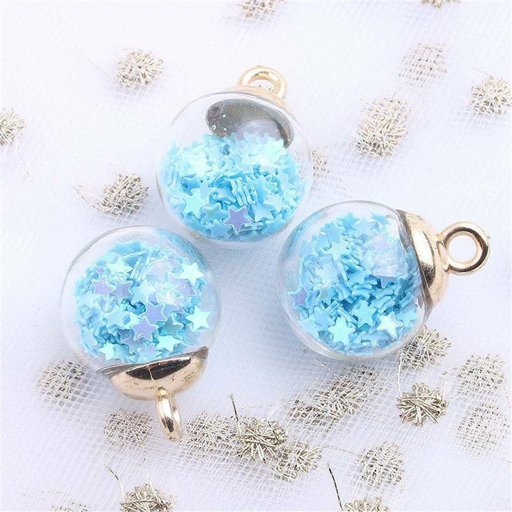 CHARMS Set 20 Quả Cầu Thủy Tinh Trong Suốt Nhiều Màu Sắc Dùng Làm Trang Sức Thủ Công