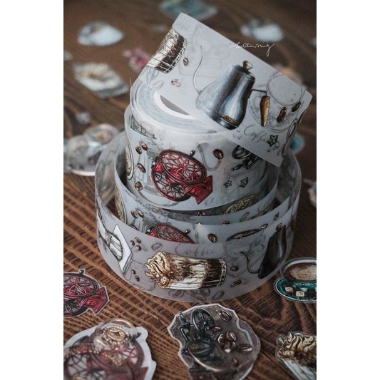 LCN - Chiết lẻ chu kỳ 50cm cuộn Pet Tape Coffee Shop