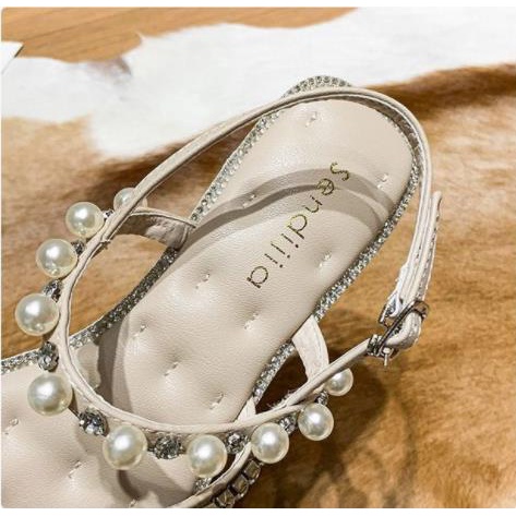 Xăng đan ERF0 Đính Ngọc Trai Thời Trang Hàn Quốc Dành Cho Nữ