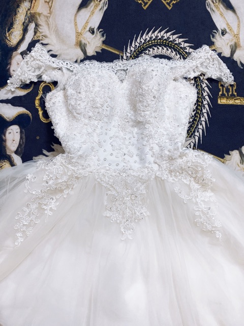 Sale/ Váy đầm tùng xoè công chúa, dạ hội, màu trắng