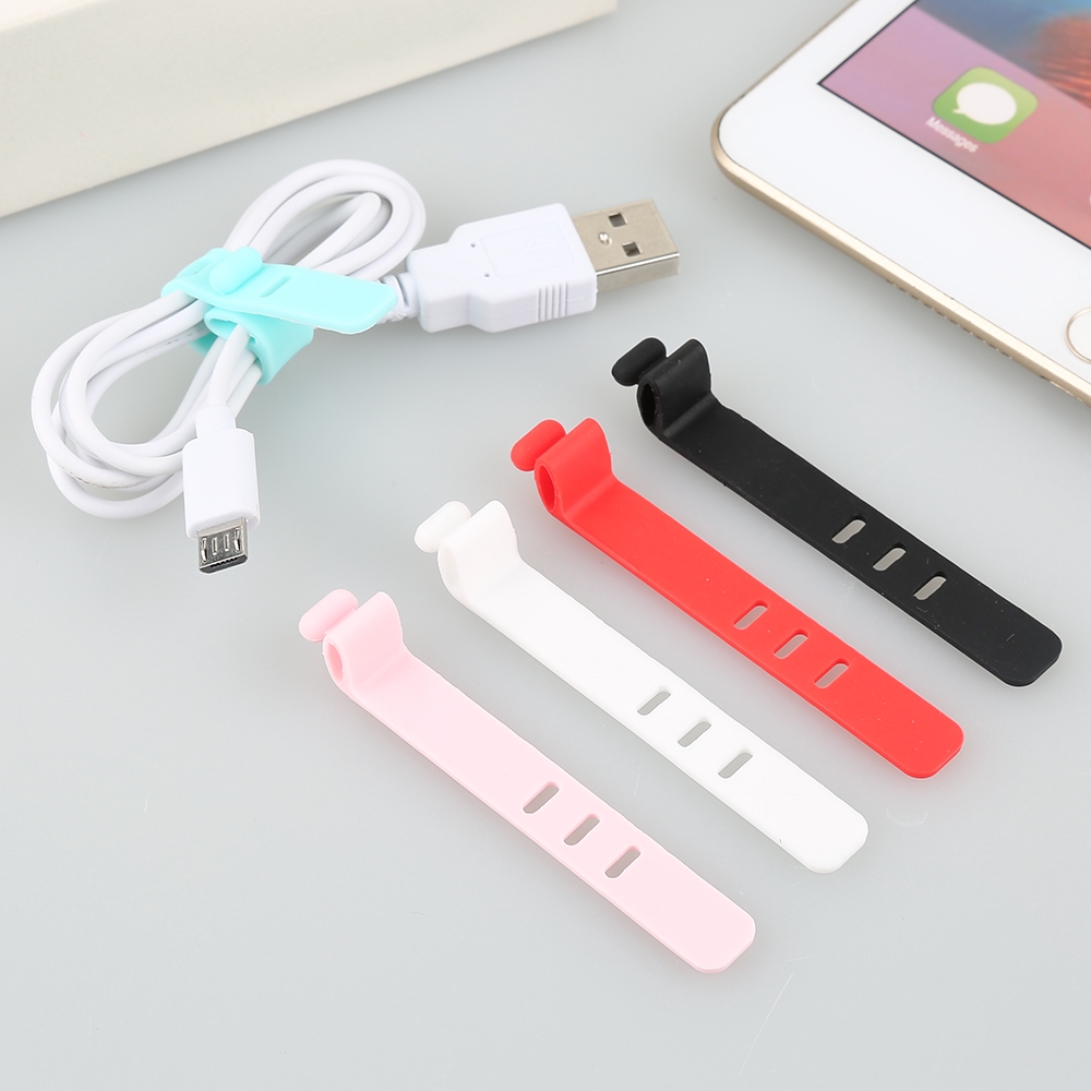 Dụng Cụ Quấn Bảo Vệ Dây Cáp Dữ Liệu Usb Bằng Silicone Nhiều Màu Tùy Chọn