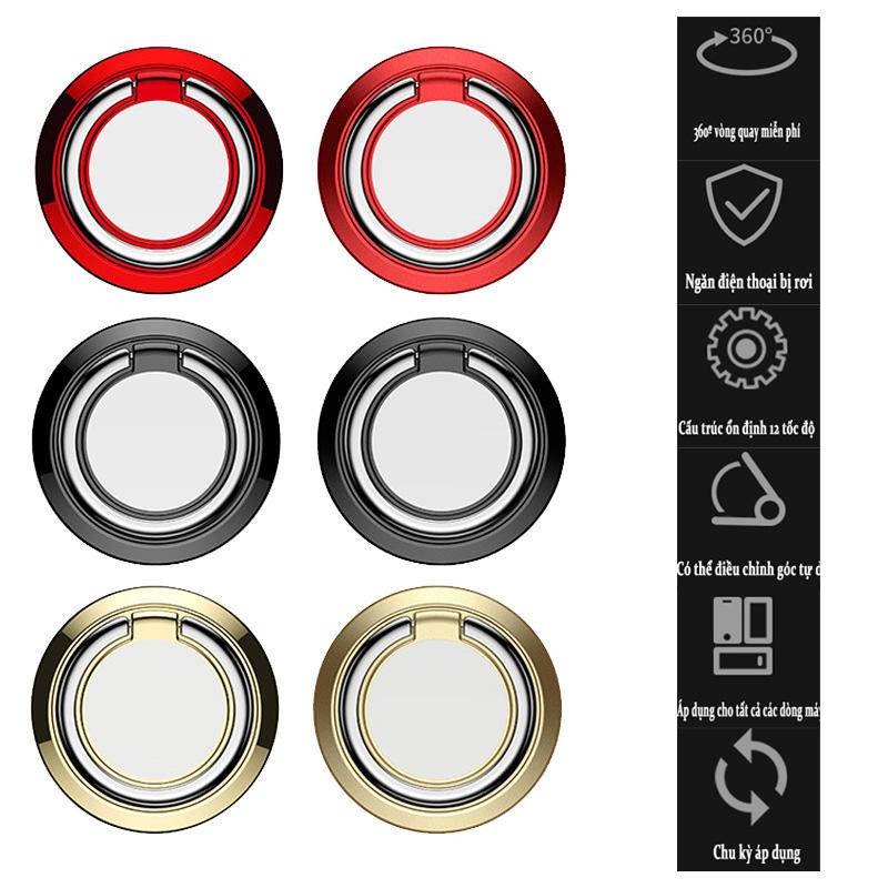 Phụ Kiện Chống Lưng -Iring Coobowe giá đỡ ring phone ốp lưng điện thoại tròn xoay thời trang chống trượt