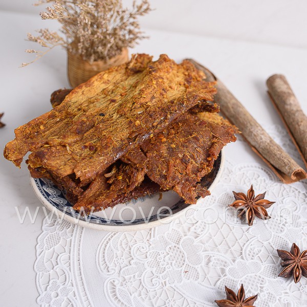 Khô bò Thu Ba Quảng Ngãi loại miếng hộp 500gr