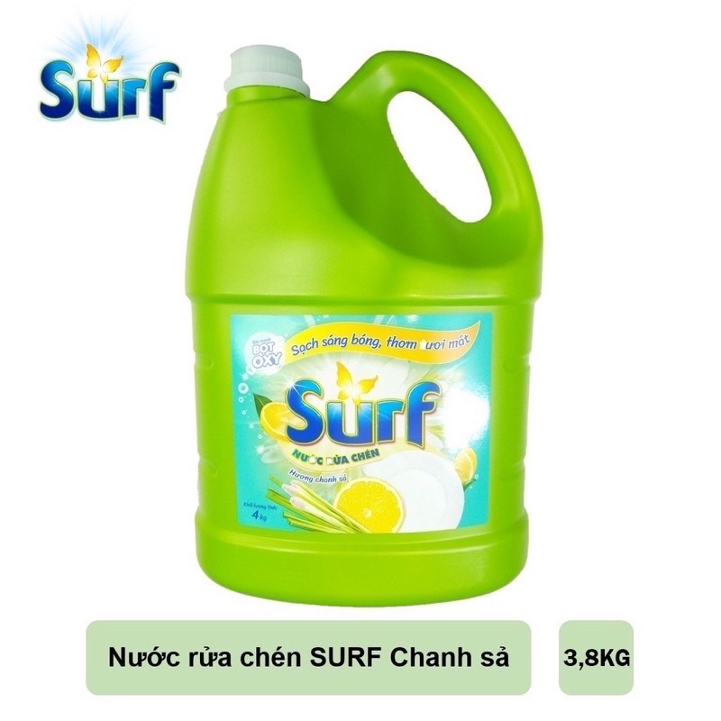 Nước Rửa Chén Surf Chai Chanh Xả 3.8Kg