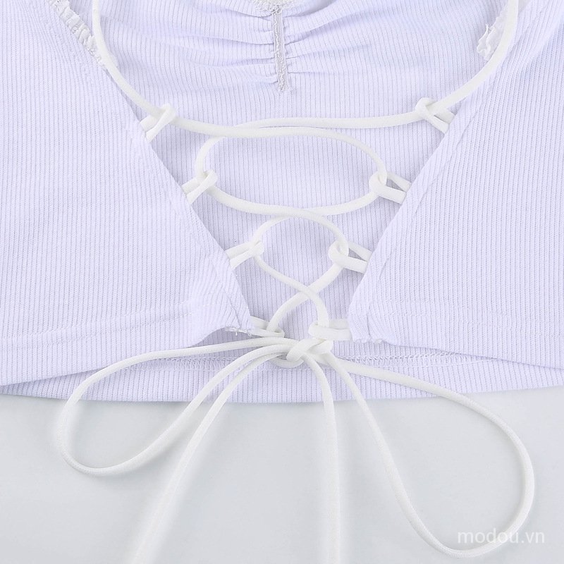 Áo Sát Nách Dây Mảnh Thiết Kế Hở Lưng Quyến Rũ