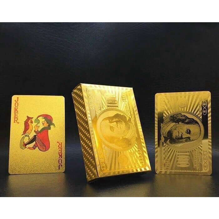 Bộ Bài Tây Nhựa Cứng Đẹp Mạ Vàng , Tú Lơ Khơ.ĐTBX