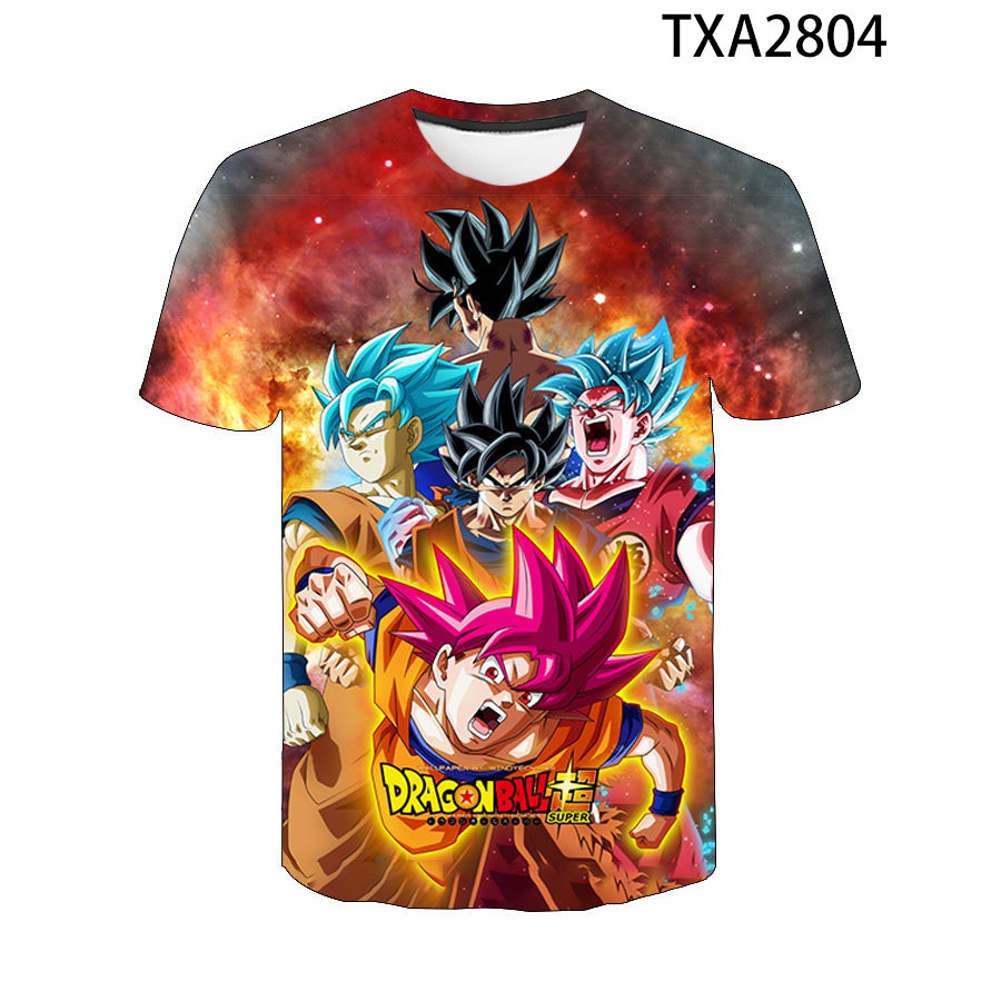 Áo Thun Tay Ngắn In Hình Goku 3D Thời Trang Mùa Hè Dành Cho Nam Và Nữ 2022