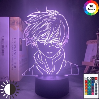 Đèn Led Anime My Hero Academia Shoto Todoroki Face, Đèn Led 16 Màu Hình Nhân Vật Hoạt Hình, Đèn Ngủ Led 3d, Đèn Để Bàn