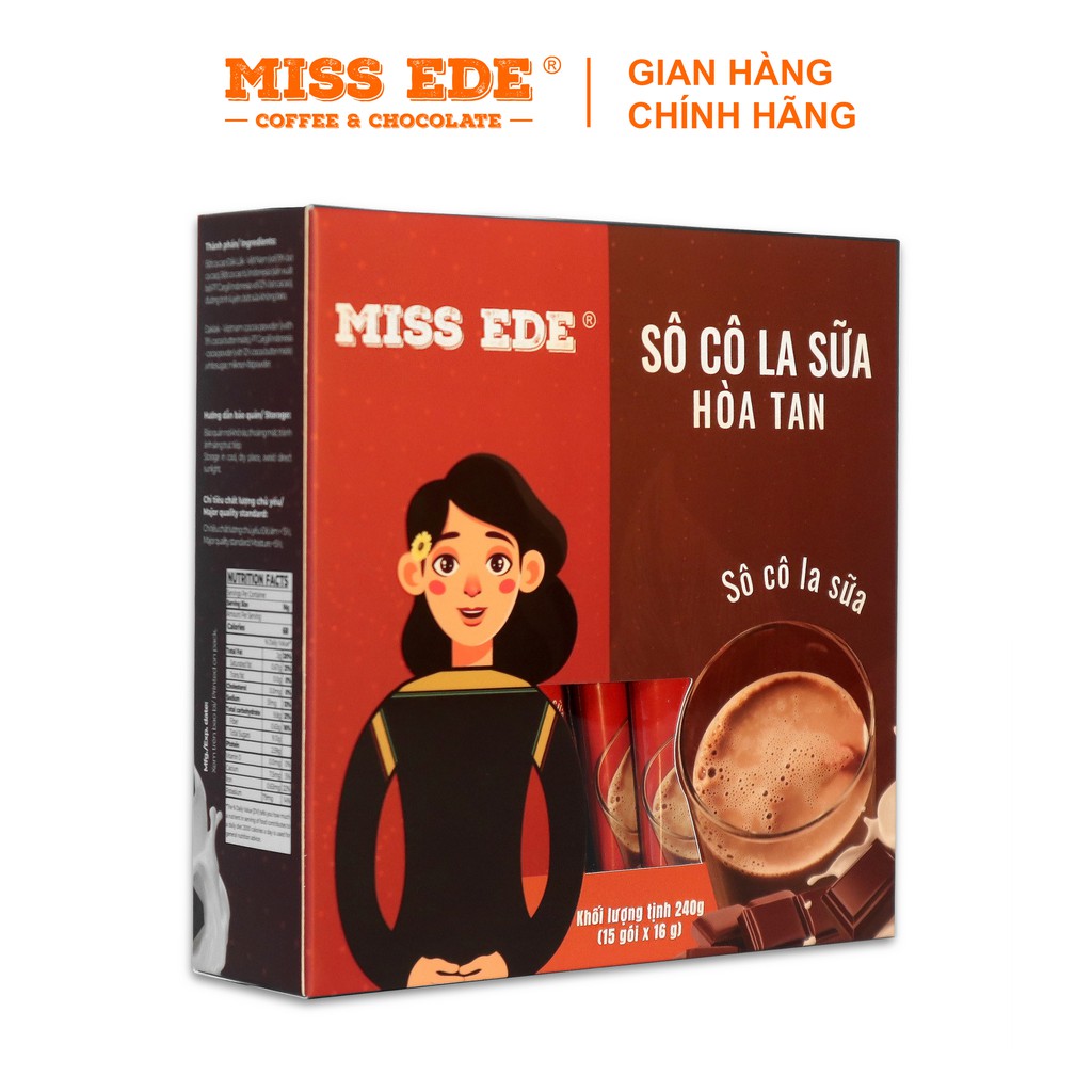 Sô cô la sữa hoà tan MISS EDE - 240 g (15 góix16 g)