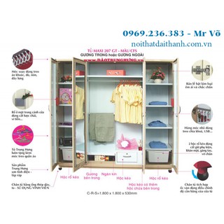 Tủ quần áo Trung Hưng TSLR22