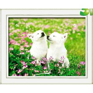 Tranh Thêu Chữ Thập 3D Một Ngày Đẹp Trời 3DJ051 (KHÁCH TỰ THÊU) KT:56X48CM
