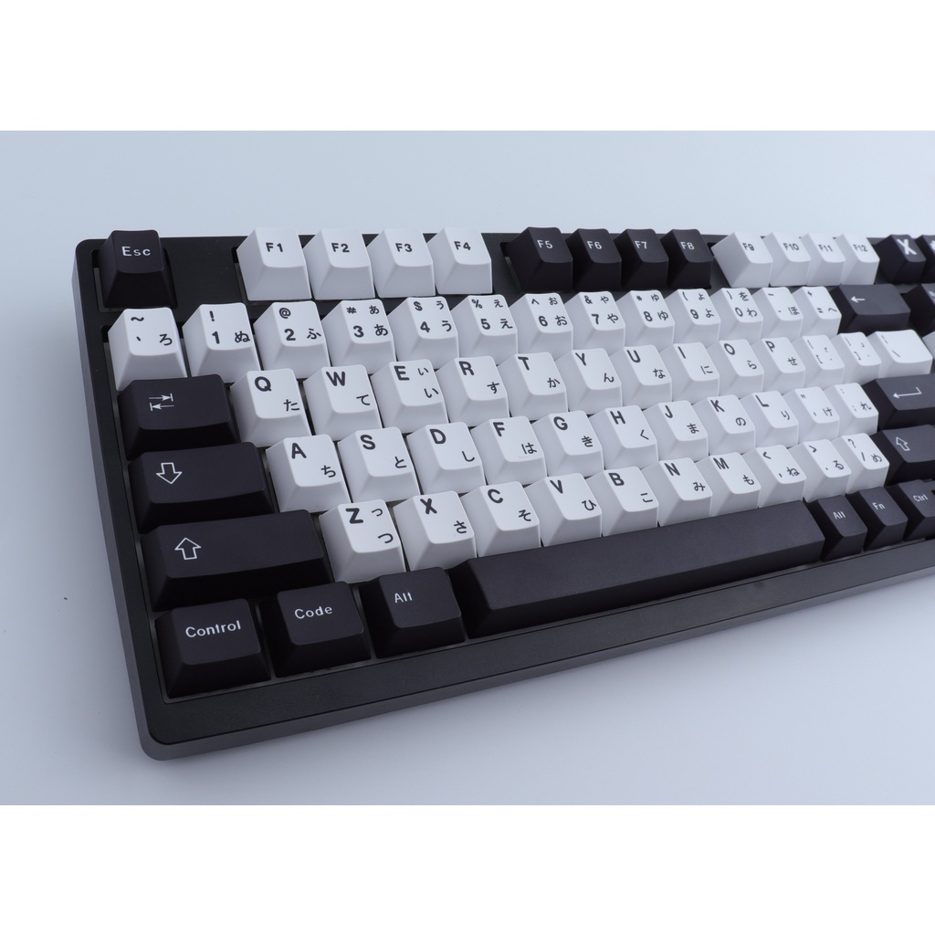 129 Key PBT GMK Màu đen và trắng Keycaps Cherry Profile DYE SUB Nhật Bản Keycap dành cho Cherry MX Switch Bàn phím cơ / Bàn phím cơ chơi game