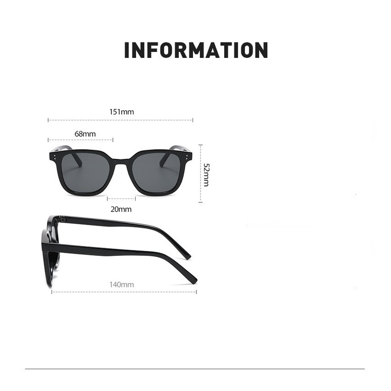 Kính Mát Nam Chống Tia UV Màu Đen Thời Trang