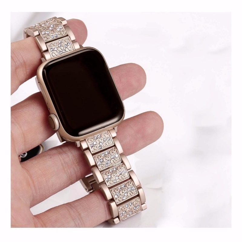 Dây Đeo Đồng Hồ Bằng Kim Loại 40mm 45mm 44mm 41mm 42mm 38mm Cho iwatch Series 7 SE 6 5 4