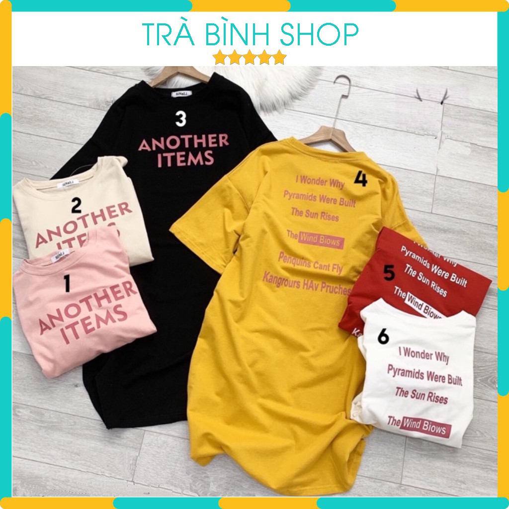 Váy Suông Form Rộng Dáng Dài Họa Tiết Chữ Another