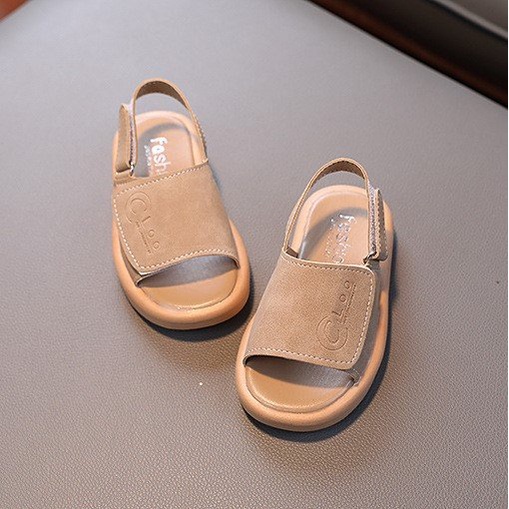 Sandal cho bé trai bé gái, dép quai hậu da lộn quai dán tùy chỉnh DZ01