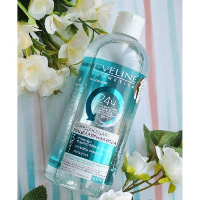 Nước Tẩy Trang Sạch Sâu Cho Da Hỗn Hợp Da Dầu EVELINE Purifying Micellar Water 400ml - Có Tem Phụ