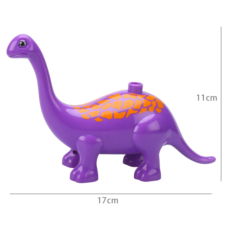 DIY Animal Giraffe Deer Purple Brachiosaurus Compatible Lego Duplo Assembled Building Blocks Children's Toys Gifts for Kids