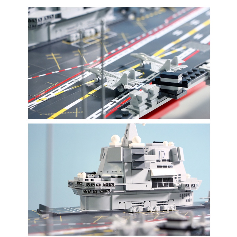 Đồ chơi lắp ráp Tàu sân bay Sembo Block 202001 - Xếp hình thông minh PLA. Navy Shandong - Mô hình thông minh 3010 mảnh