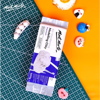 Đất sét tự khô Đất nặn Air Hardening Modelling Clay Mont Marte Trắng/Nâu 0.5kg/2kg/12 màu an toàn kèm bộ dụng cụ