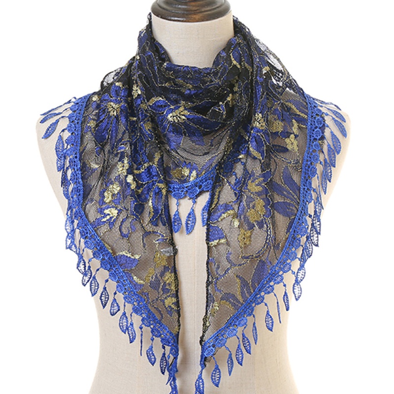 Khăn Choàng Ren In Hoa Thời Trang Nữ Tính