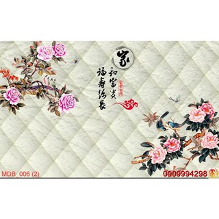 TRANH DÁN TƯỜNG 3D HOA MẪU ĐƠN
