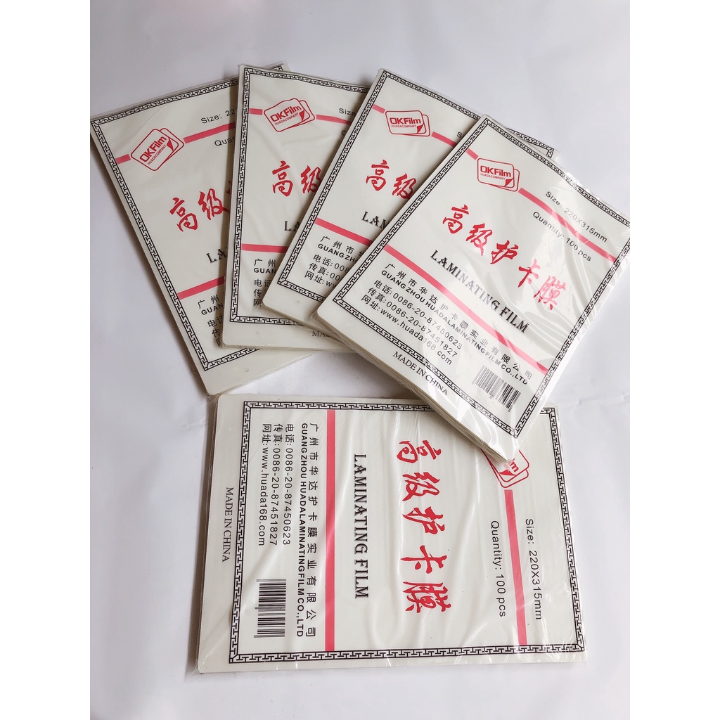 Giấy ép plastic khổ A4 (220x315) - 45mic