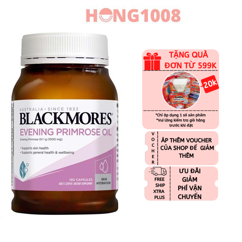 Viên uống Tinh Dầu Hoa Anh Thảo Blackmores Evening 190 Viên Mẫu mới