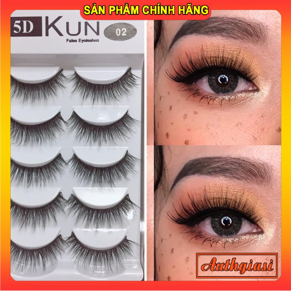Mi chồn 5D KUN 5 đôi sợi mi tơi xịn MÃ 02