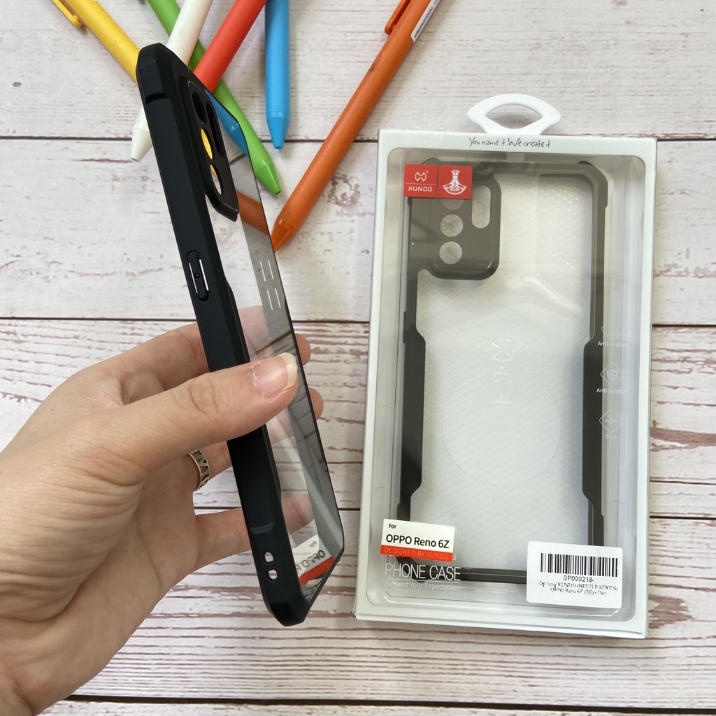 Ốp lưng XUNDD OPPO Reno 6 5G / 6Z 5G / 6 Pro 5G - Chống shock, Mặt lưng trong, Viền TPU