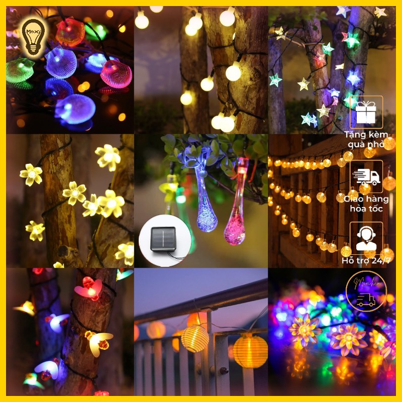 Dây đèn LED trang trí DECOR ngoài trời,ban công năng lượng mặt trời bóng tròn các loại chống thấm nước MOXI.