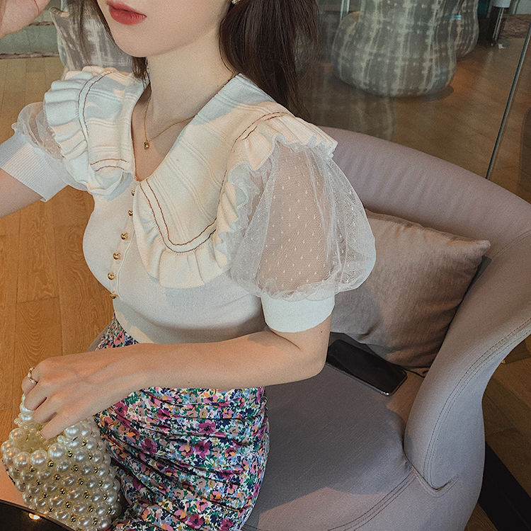 Áo Dệt Kim Ngắn Tay Thời Trang Mùa Hè Cho Nữ