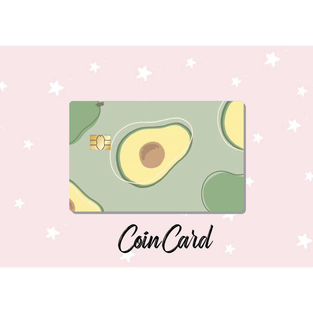 AVOCADO 🥑( ️ Decal dán Thẻ ATM, debit, thẻ từ, thẻ chung cư, bảo vệ thẻ) | Dán thẻ ATM COINCARD