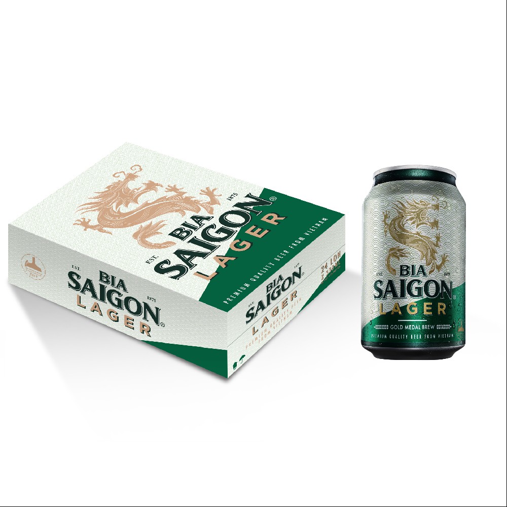 Thùng 24 lon bia SAIGON LAGER lon 330ml