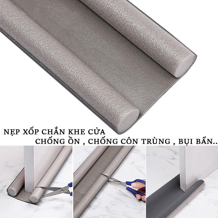 Miếng Chặn Cửa Nẹp Mút Xốp 95cm Chặn Đáy Khe Cửa, Gió Mùa, Cách Nhiệt, Cách Âm, Ngăn Côn Trùng, Chống Kẹt Tay Chân Bé