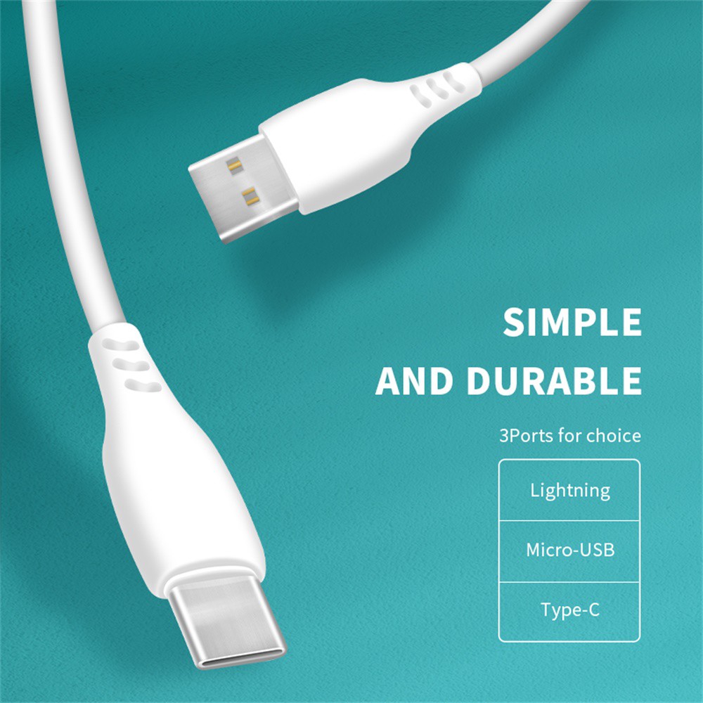 [ Chính Hãng Kivee ] Dây Sạc Nhanh CT310 Type-C / Micro USB / Lightning Dành Cho Iphone SS Xiaomi loại 2.1A 1M