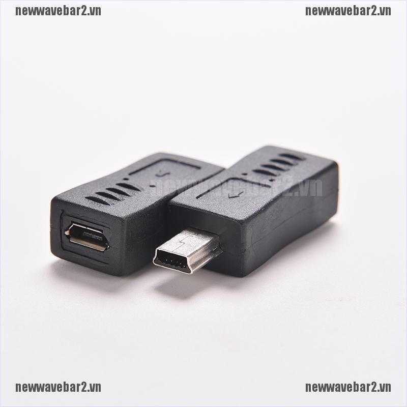 Set 2 Đầu Chuyển Đổi Micro Usb Sang Mini Usb Tiện Dụng