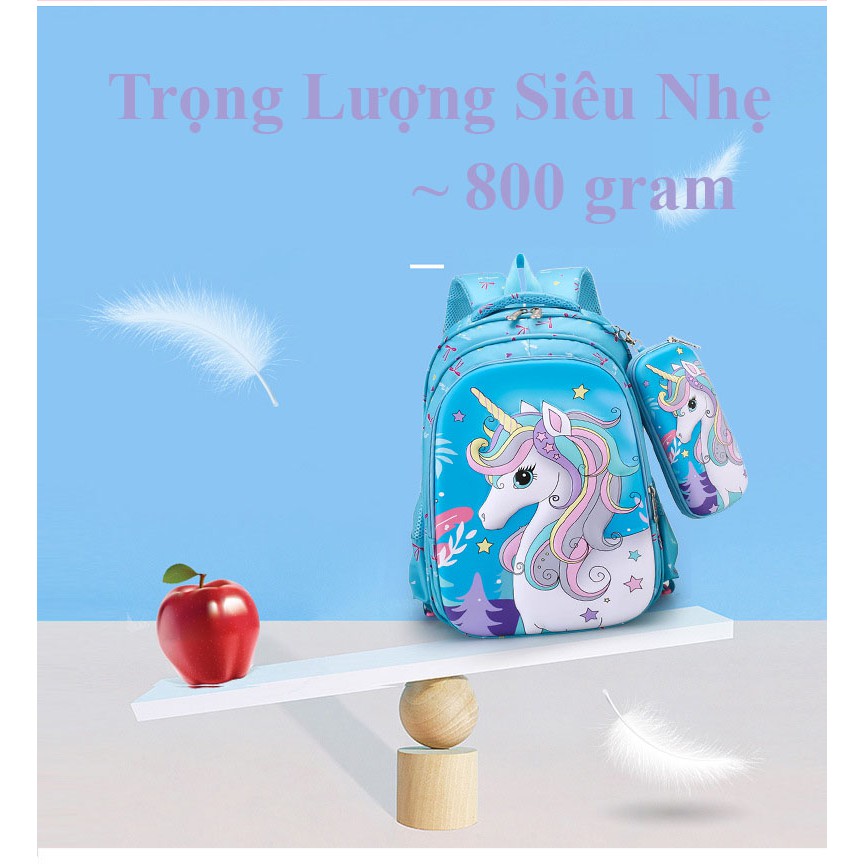 [ Mẫu mới- Giảm Giá cực sốc - Size 42] Balo 3 IN 1 gồm balo tiểu học , trung học + túi chéo + hộp bút siêu chất