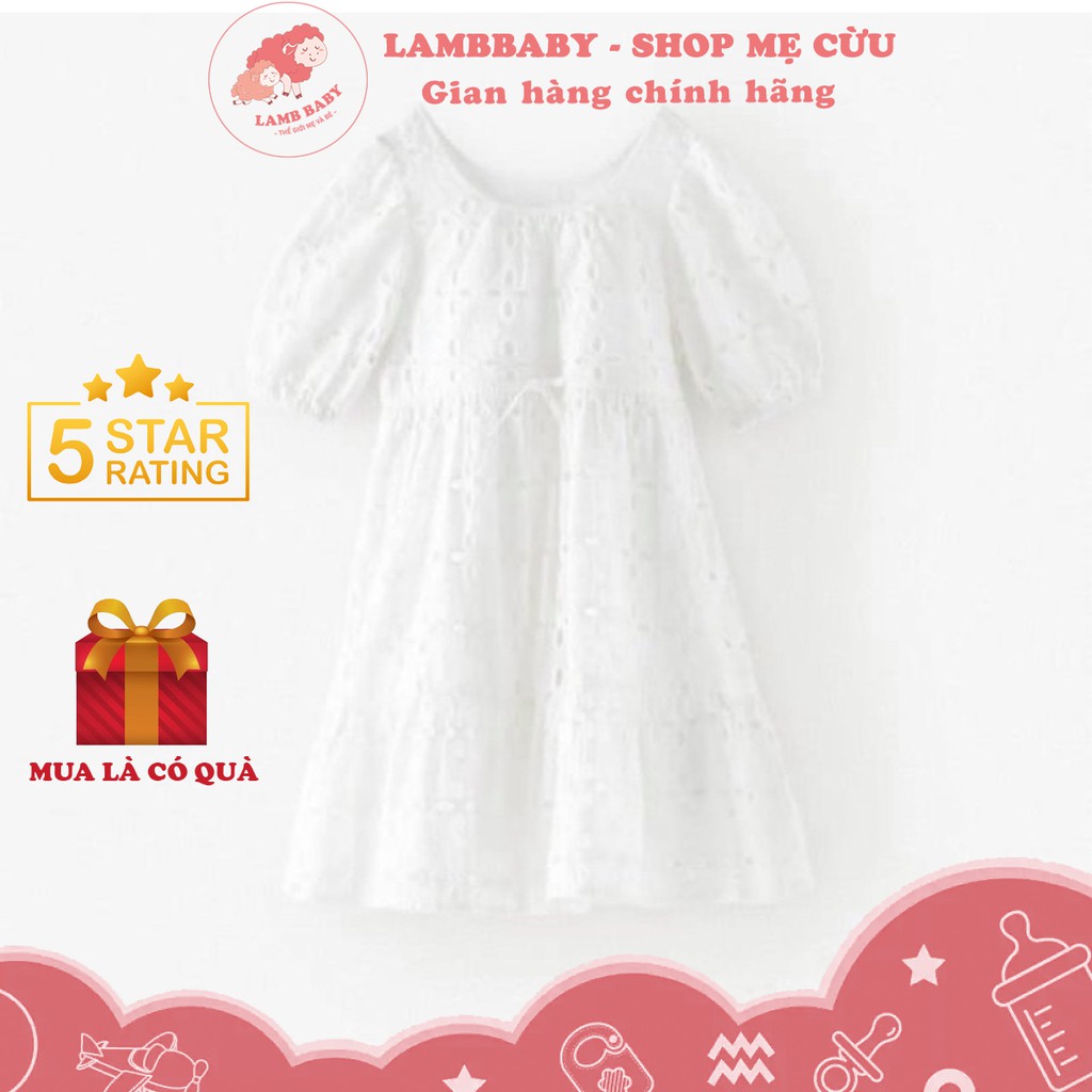 Váy Zara thêu hoa xuất dư xịn xò cho bé