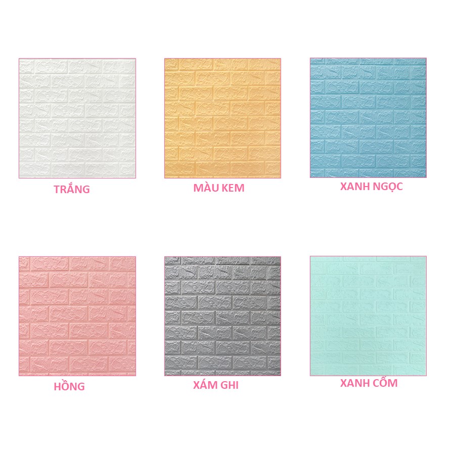 Xốp dán tường giả gạch 3d khổ lớn 70 x 77 cm - MINAMINU | BigBuy360 - bigbuy360.vn