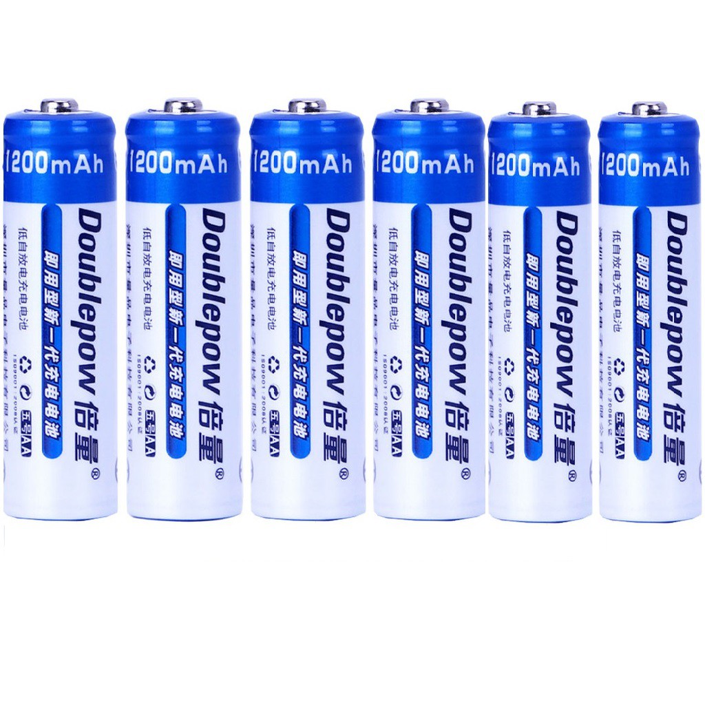 Bộ 6 tiểu sạc Doublepow AA 1200mAh